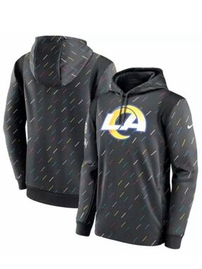 Los Angeles Rams Nike NFL Crucial Catch On Field Pullover Hoodie Size XL Mens LA